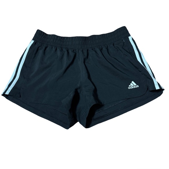 adidas Pants - Adidas Women's Black and Blue Athletic Shorts
